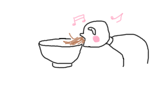 Slurping ramen noodles